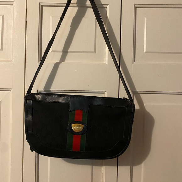 GUCCI BLACK,SHERRY WEB LINE BAG - Picture 2 of 16
